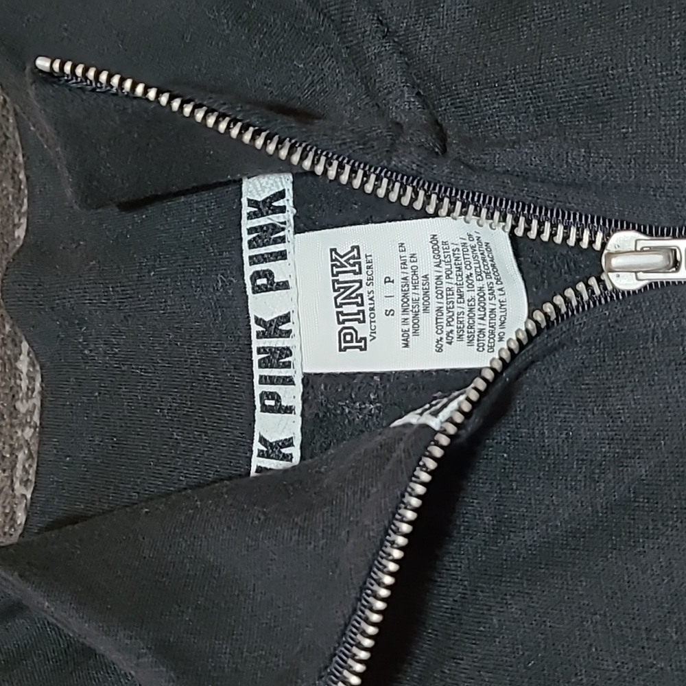 VS PINK 2015 Campus Quarter-Zip Rare Slit Pockets Sweatshirt - Picture 9 of 14